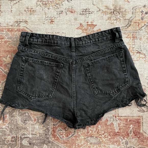 Zara black denim distressed shorts - Picture 6 of 6